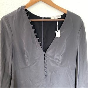 Lavender Brown 100% Silk Dress